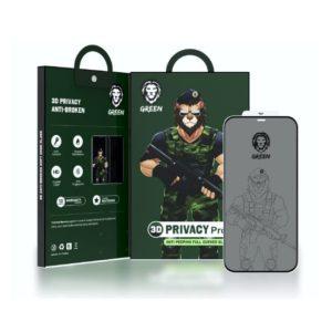 Green Glass Protector for iP X/Xs/11 Pro Privacy