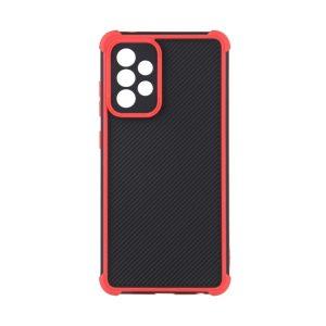 Hybrid PVC + TPU SAM A72 Dual-Color Design Cover – Black Red