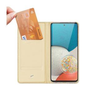 DUX DUCIS Skin Pro Series Leather Cover for SAM A73  – Gold