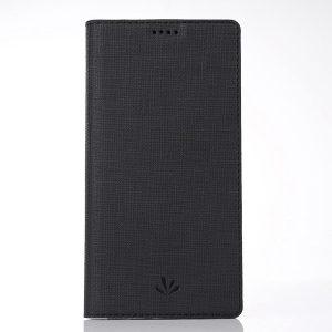 VILI DMX Cross Texture SAM A32 Leather Card Holder Cover – Black