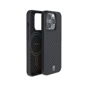 Levelo MagSafe OX Carbon Fiber For iPhone 14 Pro – Black (LVLMAGOX14P-BK)