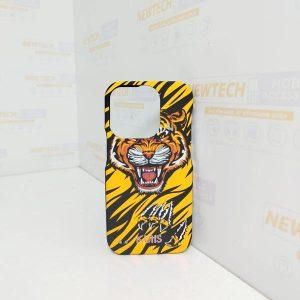 Kutis iP 14 Tiger Printed Cover – Yellow