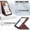 Origami Leather Auto Wake/Sleep Smart Cover For Galaxy Tab A8 -Wine Red - Image 3