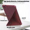 Origami Leather Auto Wake/Sleep Smart Cover For Galaxy Tab A8 -Wine Red - Image 2