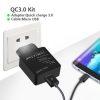 Itian 2 Pins QC 3.0 Travel Adapter With Micro USB Cable - Black - Image 3