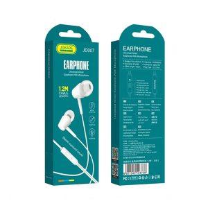 Jokade Donggan Series Universal Wired Earphone with Mic – White (JD007)