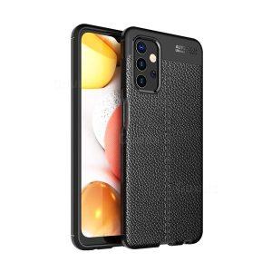 Litchi Texture Soft TPU Back Shell SAM A32 Cover – Black