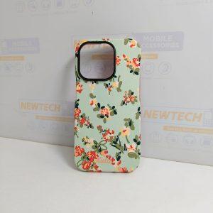 Kutis iP 13 Pro Floral Printed Cover – Green