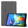 Tri-fold Stand Leather Cover for Lenovo Tab M7 - Gray