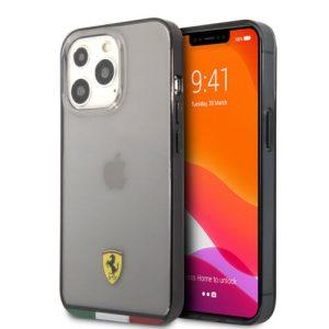 Scuderia Ferrari iP 13 Pro Italia Outline Transparent Cover – Black
