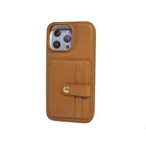 JSJM Upscale Leather Cover iP 14 Pro Max – Brown