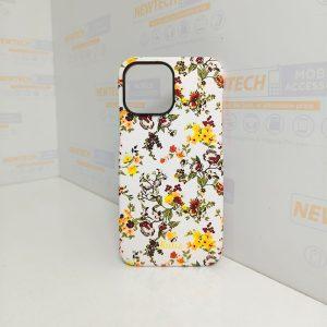 Kutis iP 13 Pro Yellow Floral Printed Cover – Pink
