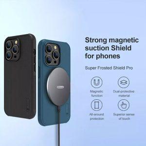 NILLKIN Super Frosted Shield Pro Compatible with MagSafe for iP 14 Pro Max – Black