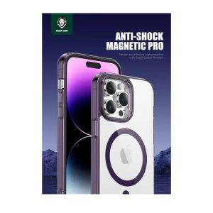 Green Anti-Shock Magnetic Pro iP 14 Pro Max Cover – Purple (GNASMGP14PMPPL)