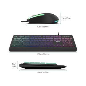 Philips G294 Wired Stylish design Gaming Keyboard & Mouse combo