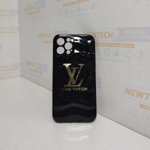 Mychoice Glossy LV Logo Printed iP 12 Pro Max – Black