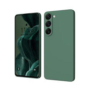 Silicone Texture S23 Soft TPU Cover – Midnight Green