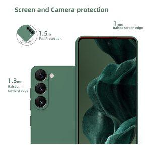 Silicone Texture S23 Soft TPU Cover – Midnight Green