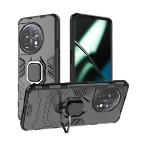 Ring Kickstand Rugged Protective Oneplus 11 5G Cover – Black