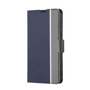 Twill Texture PU Leather Flip With Card Slot Cover for SAM A04 – Blue