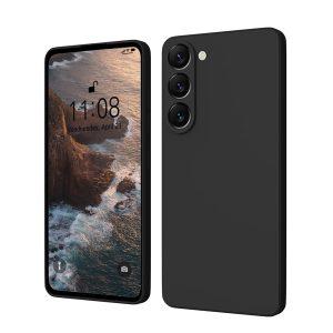 Silicone Texture S23+ Soft TPU Cover – Black