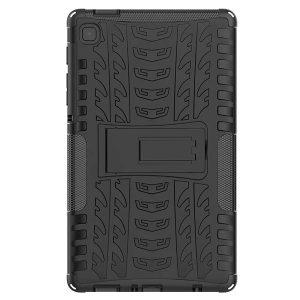 Hybrid Tire Texture Shockproof Cover SAM Tab A7 Lite With Kickstand – Black