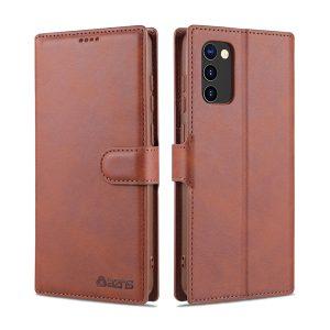 Azns Leather SAM A02s Cover – Brown