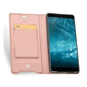 Twill Texture iP 11 Pro PU Leather Flip With Card Slot Cover – Rose Gold