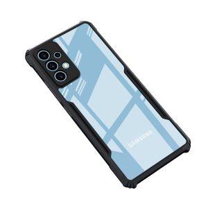 Hybrid PVC + TPU SAM A52 Dual-Color Design Cover – Black