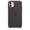 Silicone Apple logo iPhone 11 Cover - Black