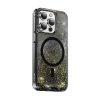Green Lion iPhone 14 Magnetic Happiness 3D Glitter Resin Cover - Black (GNMGRC14BK)