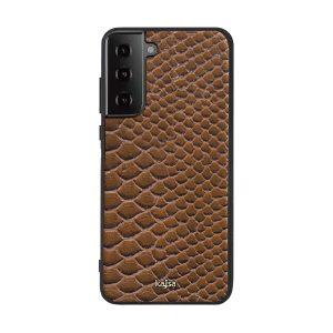 Kajsa Snake Pattern Cover S21 Ultra – Brown
