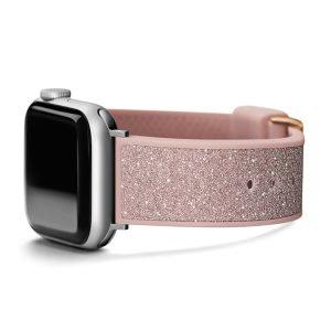 KINGXBAR Glitter Powder Silicone for iWatch 38/40mm – Pink