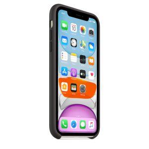 Silicone Apple logo iP 11 Pro Cover – Black