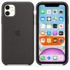 Silicone Apple logo iPhone 11 Cover - Black - Image 2