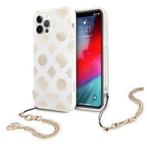 Guess PC iP 12 Pro Max Cover With Peony Chain – Gold