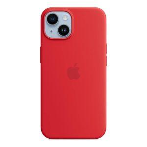 Silicone Magsafe Logo Cover iP 14 Plus HC – Red