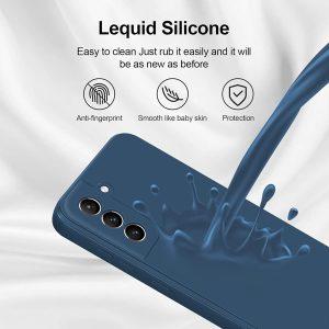 Silicone Silky SAM S21+ Cover Logo – Blue