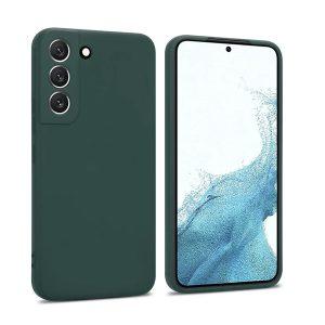 Silicone Silky SAM S21+ Cover Logo – Green