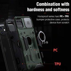 NILLKIN Camshield Armor iP 11 Pro Cover With Ring Holder – Dark Green