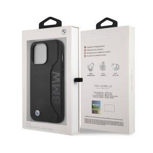 BMW iP 13 Pro Leather With Card Slot Wordmark Cover – Black