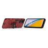 Ring Kickstand Rugged Protective Cover for Redmi 12C - Red - Image 3