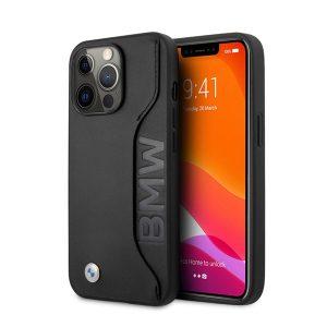 BMW iP 13 Leather With Card Slot Wordmark Cover – Black