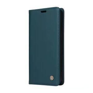 YIKATU Leather Flip iP 14 Pro Max Cover with Wallet – Blue (YK-002)