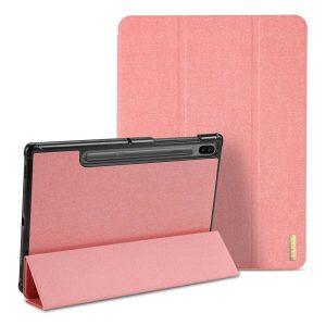 DUX DUCIS Domo Series Tri-fold Stand Leather Cover SAM Tab S6 – Pink