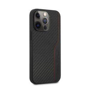 AMG iP 13 Pro Leather Red Stitching Line Cover – Black