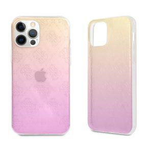 Guess PC TPU 4G Pattern iP 12 Pro Cover – Gradient Pink