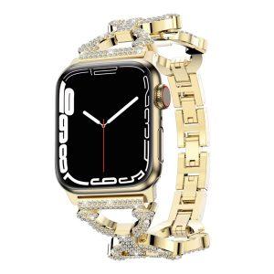 Green Bello Cyrstal Strap for Apple Watch 42/44/45mm – Gold (GNBLOWS45MGD)