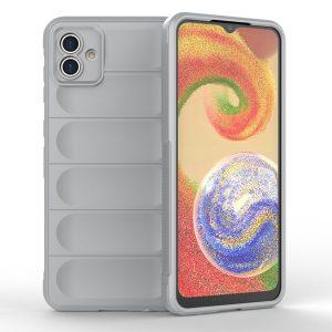 Magic Shield TPU + Flannel Cover for SAM A04 – Light Gray