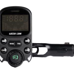 Green Lion Bluetooth Hands-Free FM Car Charger 2 – Black (GNBTHDSFM2CCBK)